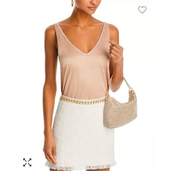 NWT Generation Love Women's Christie Crystal Tank Large Latte Embellished - Picture 5 of 13